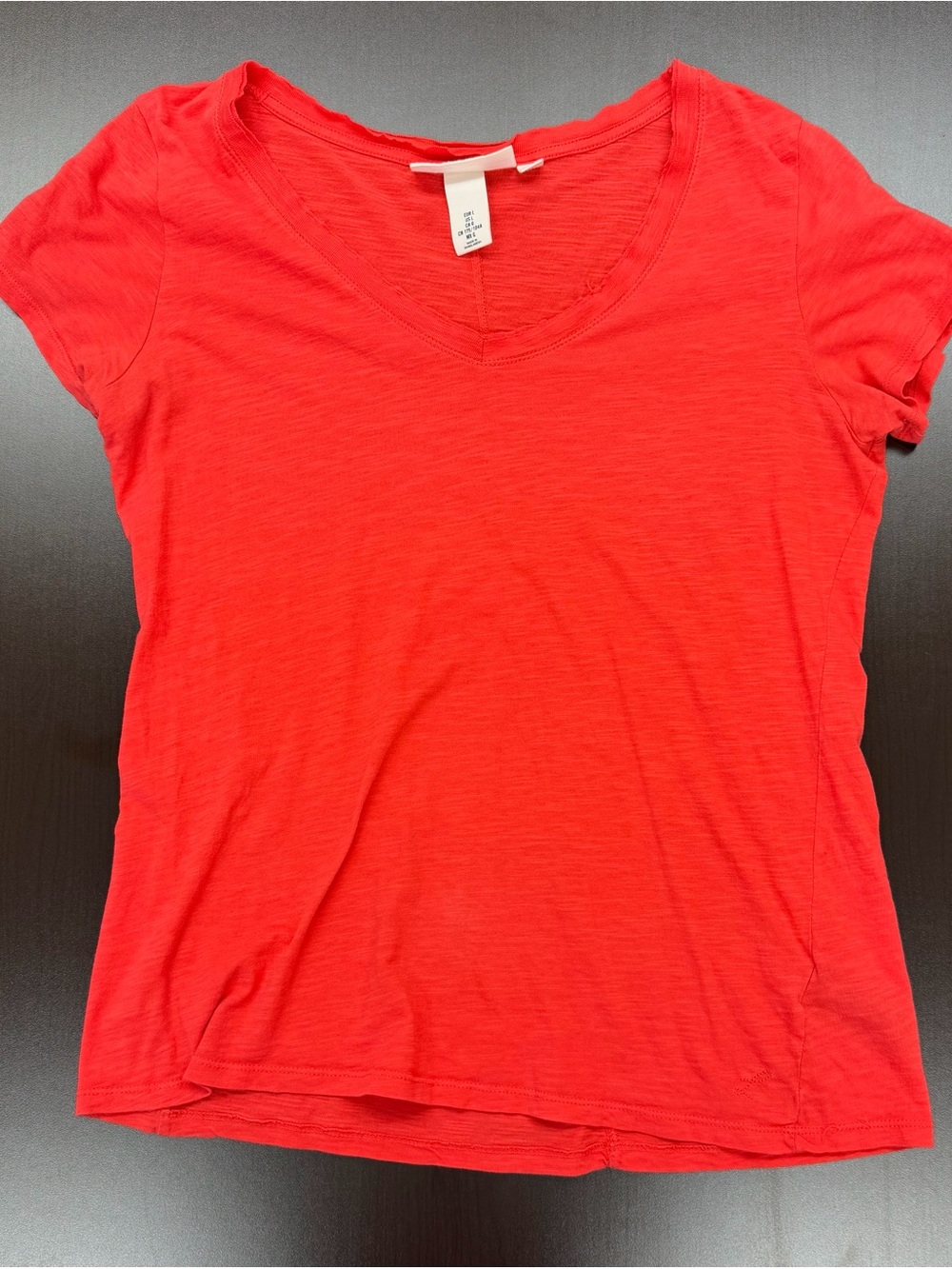 H&M Women's V-Neck Short Sleeve Tee - Bright Red